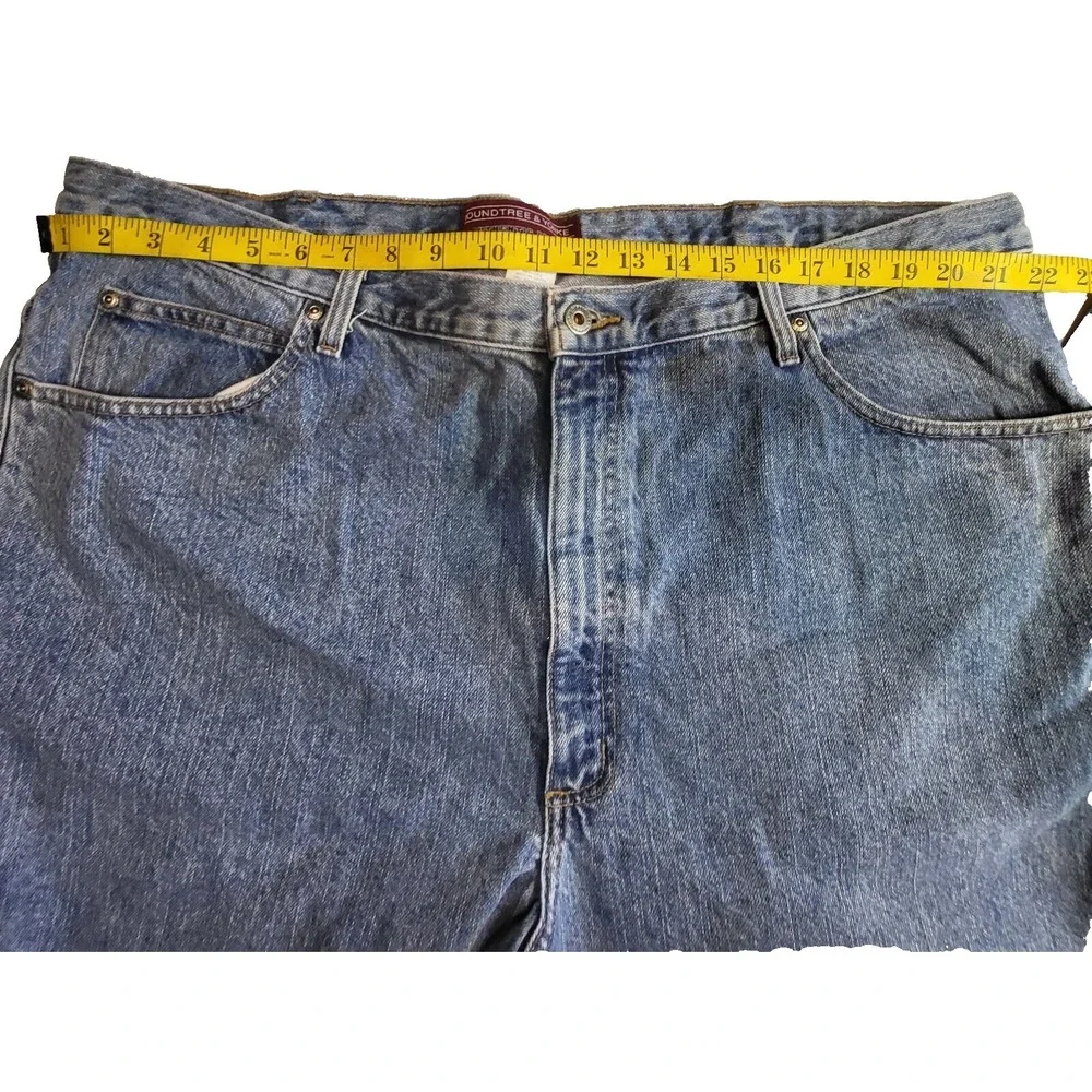Men's Sz 44x30 Roundtree‎ & Yorke Authentic Denim Jeans Stone Washed Relaxed Fit